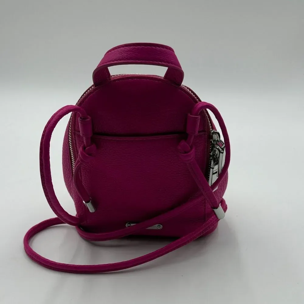 NWT- Rebecca Minkoff- Julian Mini Fuchsia Leather  Crossbody